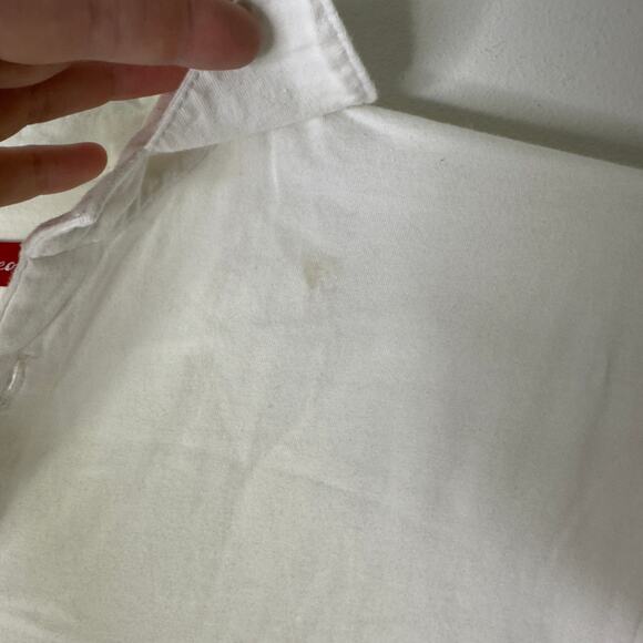 Vintage Alfa‎ Romeo Polo Shirt Men's Medium White Rugby Long Sleeve Racing Car - Picture 7 of 12